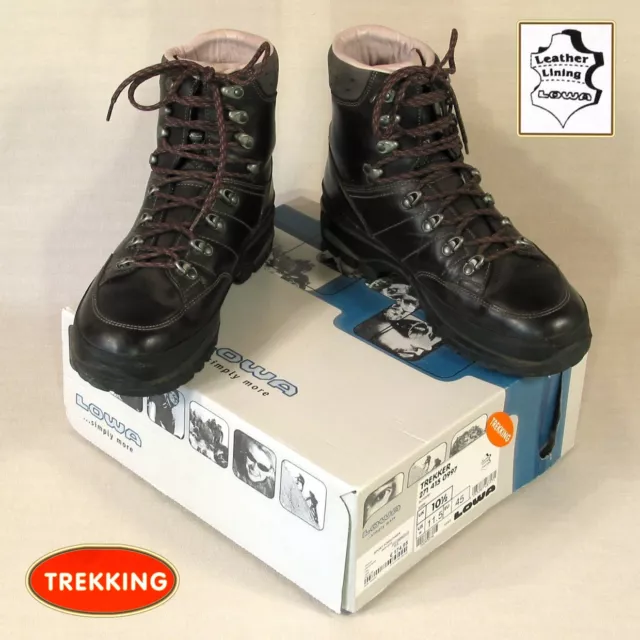 LOWA Trekker Wanderschuhe STIEFEL Herren Gr 45 = 10,5 Schiefer LEDER ***TOP***