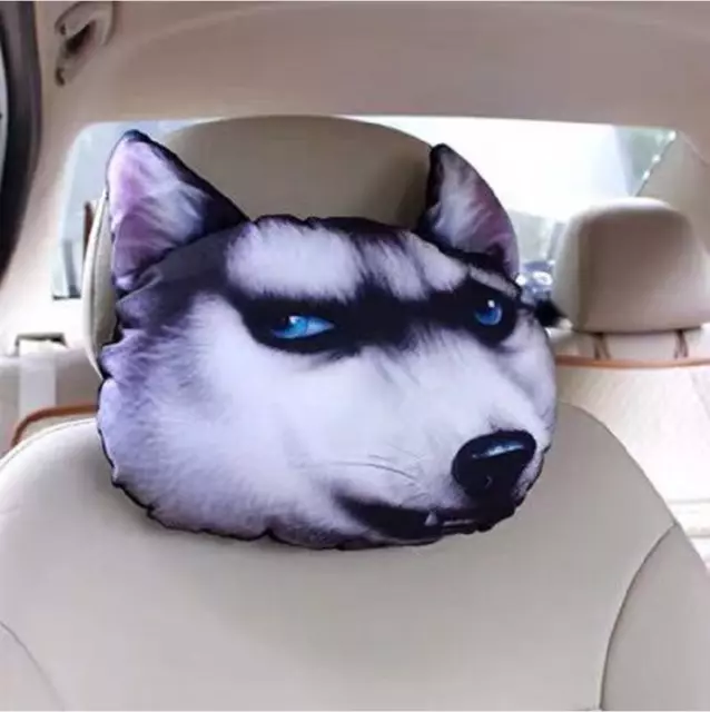 1pcs 3D Cartoon Dog Face Neck Pillow Headrest Neck Rest Cushion Universa US Sell