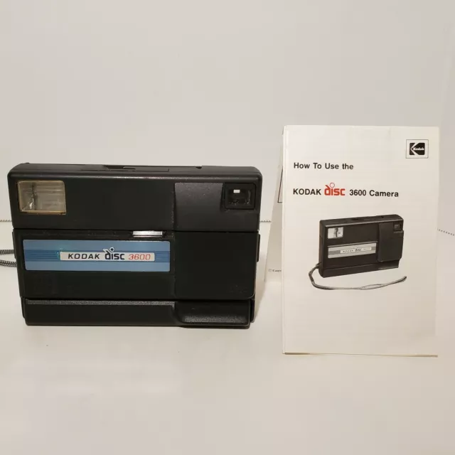 Vintage Kodak Disc 3600 Camera with manual and film