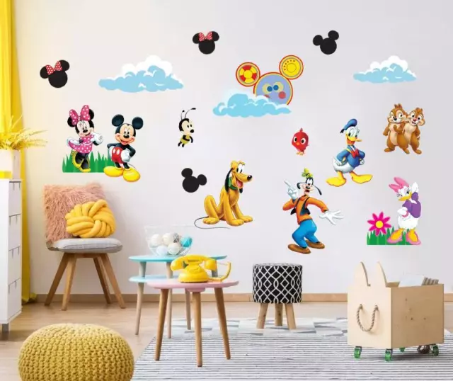 Mickey Mouse & Friends Wall Sticker Decal Decor Art Disney Minnie Toodles WC364