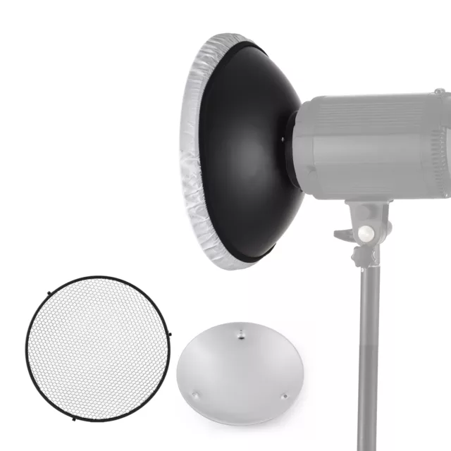 30cm/11.8in Standard Reflector  Dish Bowens Mount with White Diffuser S7Z4