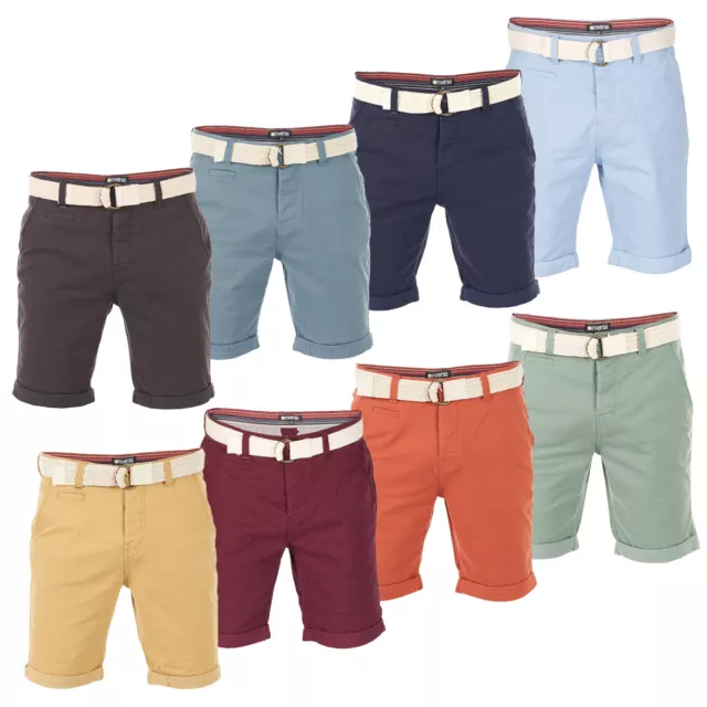 Riverso Homme Chino Shorts RIVHenry Ceinture Pantacourt Été Bermuda Coton