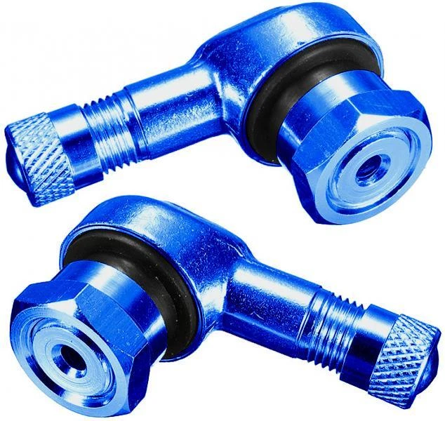 Valvole Ruote 90° gradi Wheel 90° Valve in Alluminio Anodizzato Blu MT07 MT09
