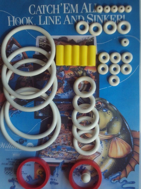 Rechange Flipper Williams Kit élastiques Silicone Transparent Pour Flipper Williams Comet - Anneaux De Rechange Pinball Elastiques Flipper Williams