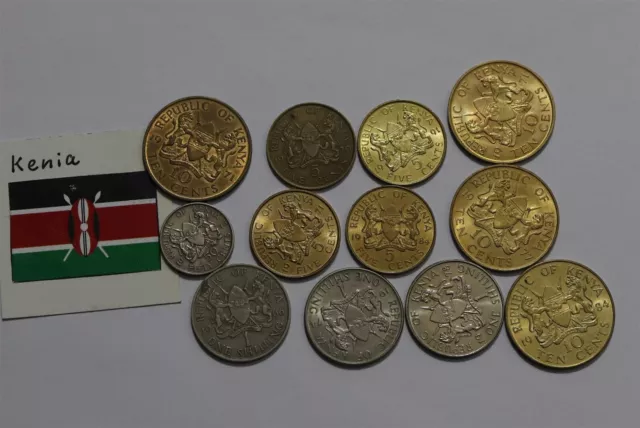 🧭 🇰🇪 Kenya Old Coins Lot Mostly High Grade B55 #58 Zc2