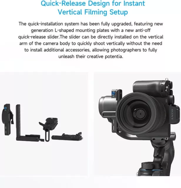 FeiyuTech Scorp 2 Kit Stabilizzatore Fotocamera con AI Tracker, Gimbal a 3 assi 3