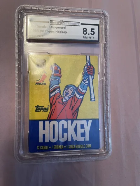 1985-86 Topps Hockey Wax Pack GAI 8.5 Nice !!