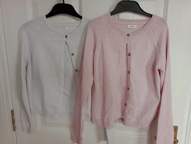 Girls 8yrs 7-8yrs Next Summer Cardigan Bundle X2 Items Ivory Baby Pink VGC
