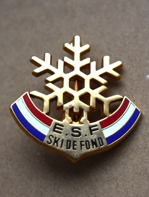 INSIGNE, BROCHE MÉDAILLE ski ESF  1ère étoile , version actuelle EUR