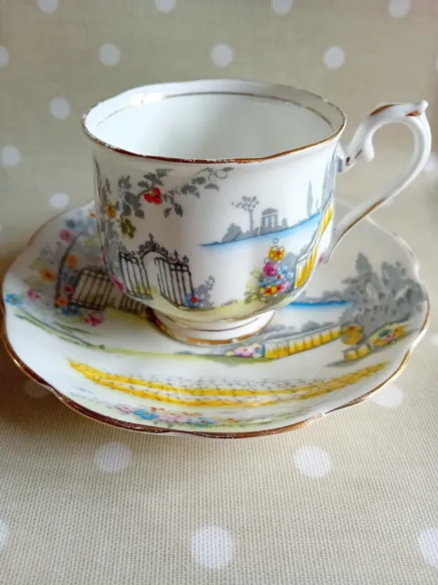Royal Albert Rosedale Cup and Saucer, Garden Theme, Bone China