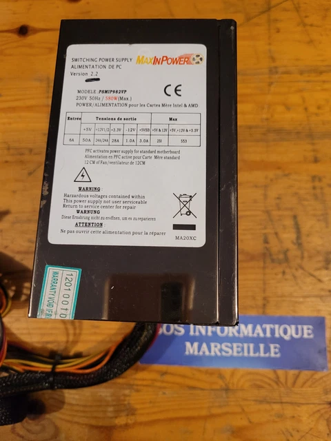 Bloc Alimentation PC HP 240W PS-6241-6HF - Pour DC5100 DC7100 DC7600 DC7700 - Occasion Testé