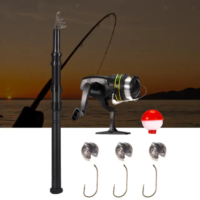 Retractable Reel and Fishing Rod Combo River and Line Freshwater Tackle Set