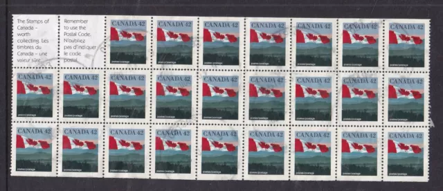 Canada Used Stamp in Block of 25 Sc#1356a