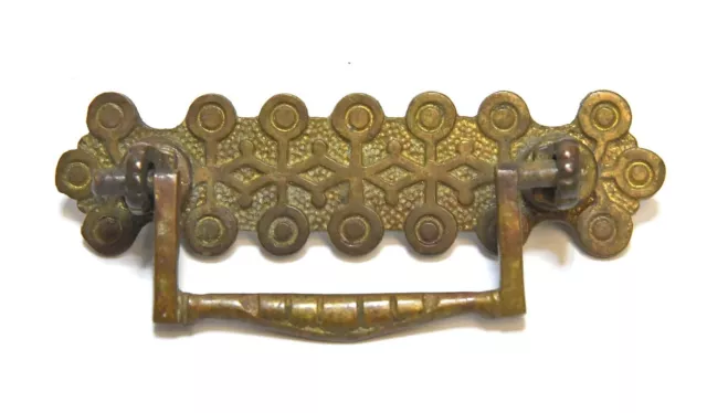 Small Single Deco Style Brass Drawer Pull / Handle