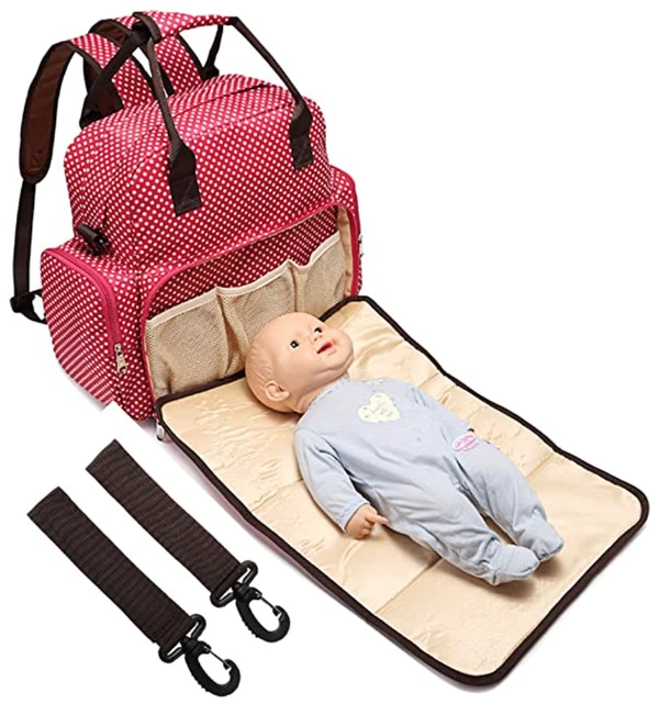 All in One Backpack Diaper Bag Waterproof Baby Nappy Bag Mom Bag for Mom and Dad