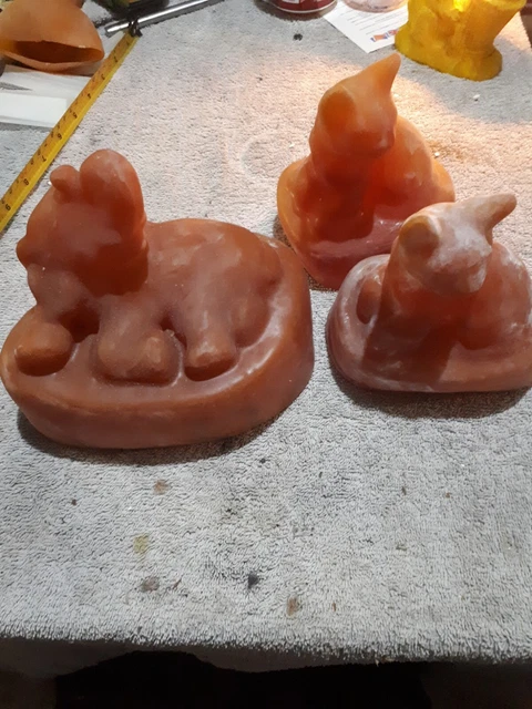 Gatito Supercast Laytex Mulds X2 con bola de hilo más elefante