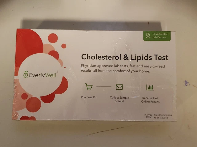 Kit de prueba de colesterol y lípidos Everlywell