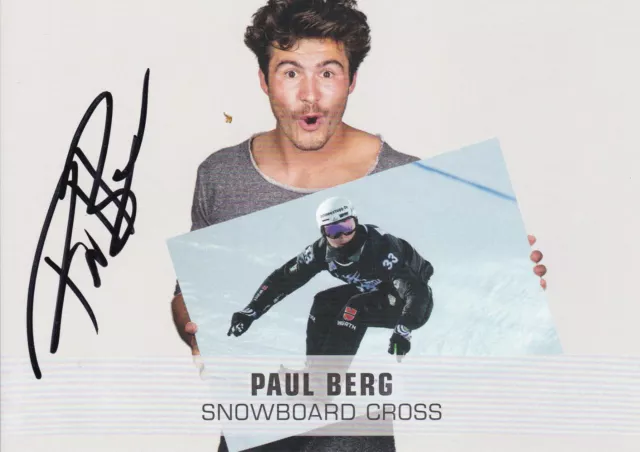 Paul BERG - Deutschland, Bronze WM 2019 Snowboard, Original-Autogramm!