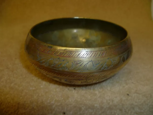 Antique Indian / Hindu Diety, Hand Chased Cloisonne Nut Bowl / Pot Pourri Holder