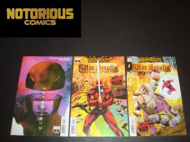 War of the Realms War Scrolls 1-3 Complete Comic Lot Run Variant Set Thor Marvel