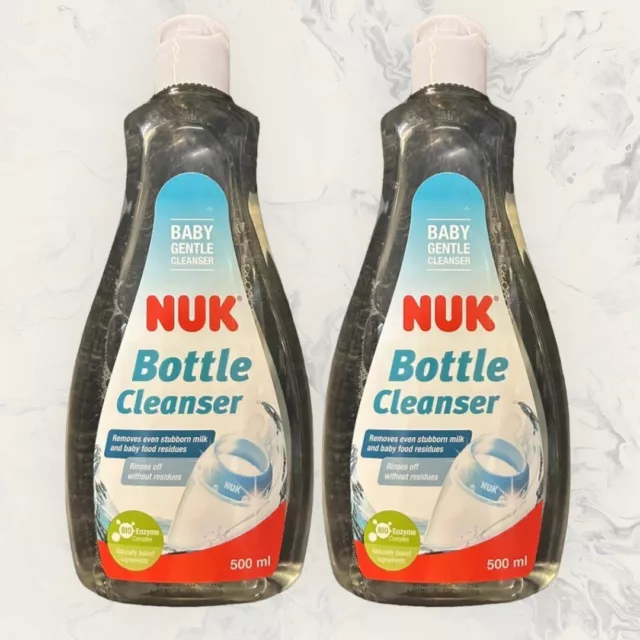 2 X NUK | Limpiador de biberones para bebés 500 ml - Ingredientes de base natural | Nuevo