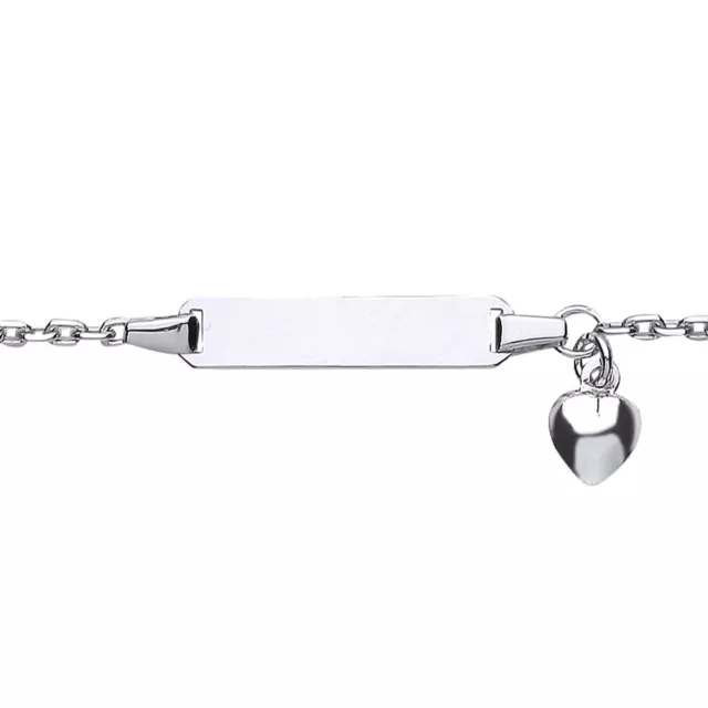 Jewelco London Niñas Plata esterlina Blanco pulsera