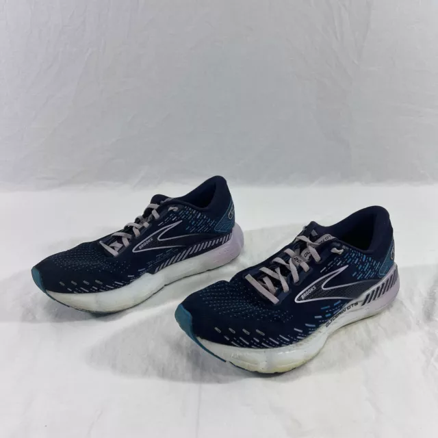 BROOKS RUNNING SHOES Womens 11 D Glycerin GTS 20 Blue Sneakers Athletic ...