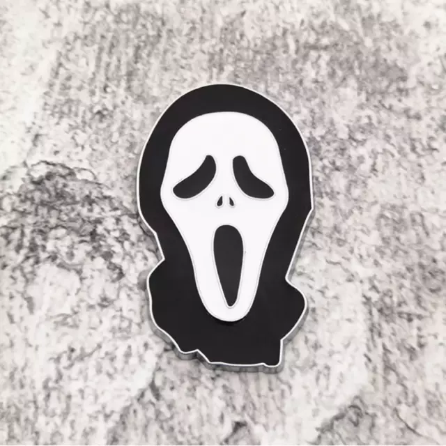 3D Parody Grimace Metal emblem Scream Halloween Ghost Face Label Car Sticker