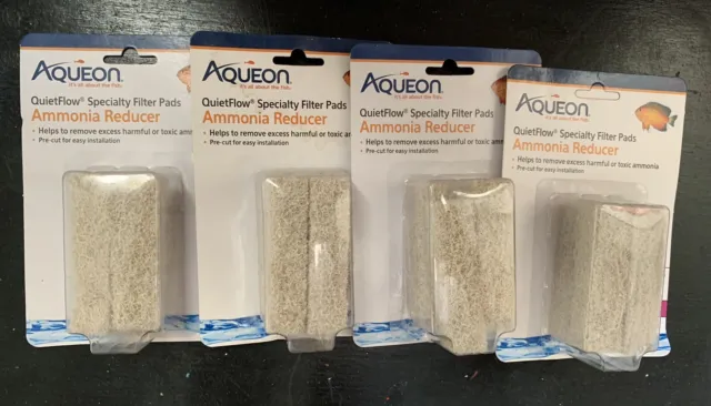 Ammonia Reducer Filter Pads for Aqueon 4 Packs/ 4 Count Fish Tank Filter Pads NR