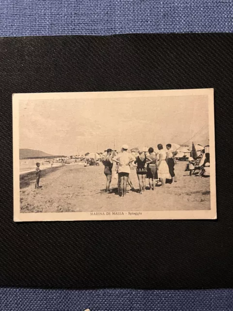 Cartolina Marina Di Massa - Spiaggia - Viaggiata 1932