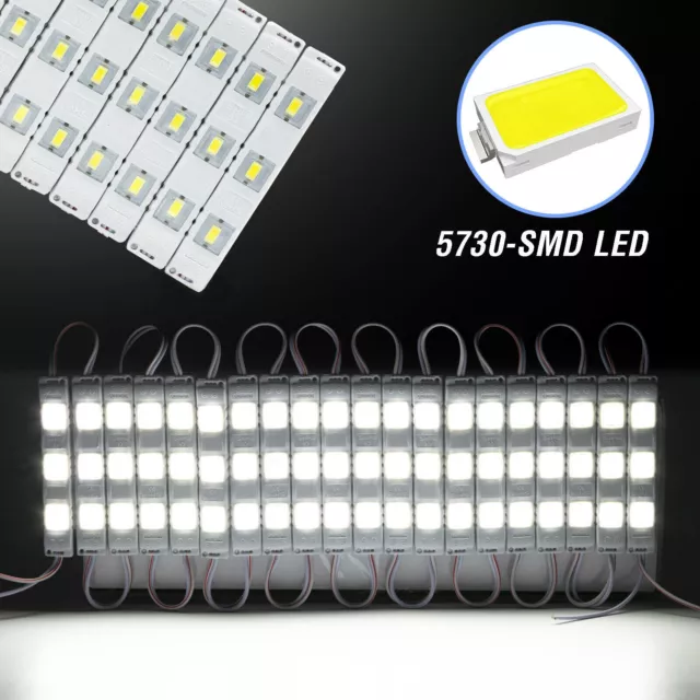 5730 3LED SMD Module Injection Decorative Waterproof LED Strip Light Lamp DC 12V