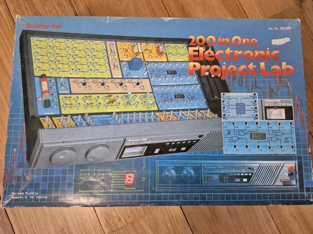 RADIO SHACK SCIENCE Fair 200 in One Electronic Project Kit 28-265 ...