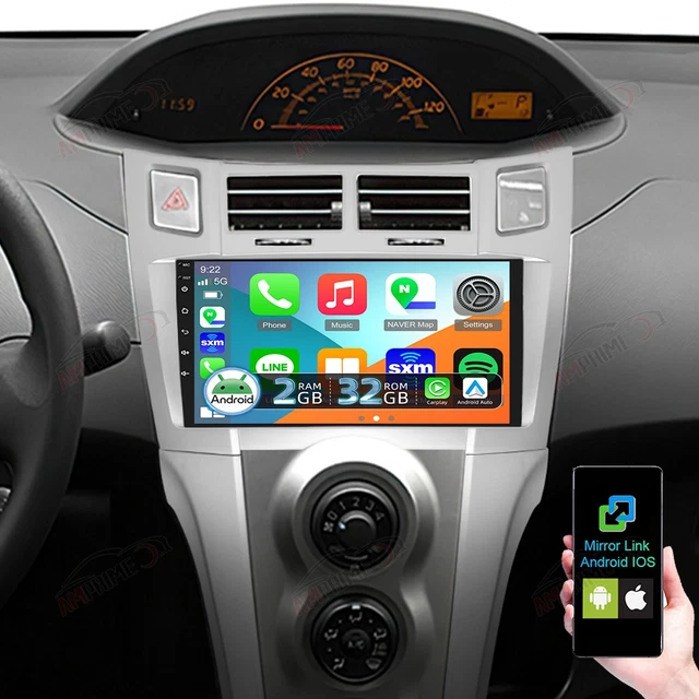 Estereo Toyota Yaris Sedan 07-15 Carplay Android Auto 4+64gb | Meses sin interés