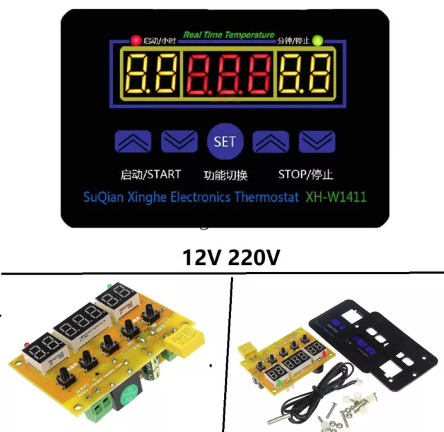 XH-W1411 12/220V Digital Thermostat Temperature Controller Meter Regulator Healt