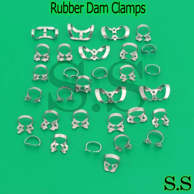 90 Endodontic Rubber Dam Clamps, Dental Instruments, 2Pc Per Size