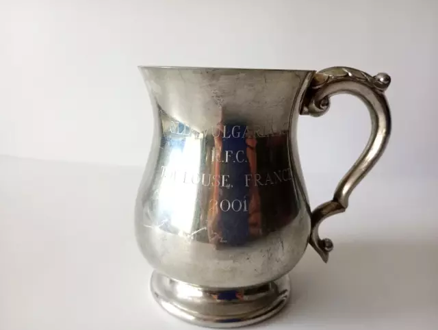 Vintage Fine British Pewter Mug Tankard Made In Sheffield England