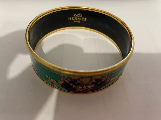 Bracelet Manchette Oversize Vintage DELPHINE NARDIN Paris - Résine Dorée Articulé Imposant