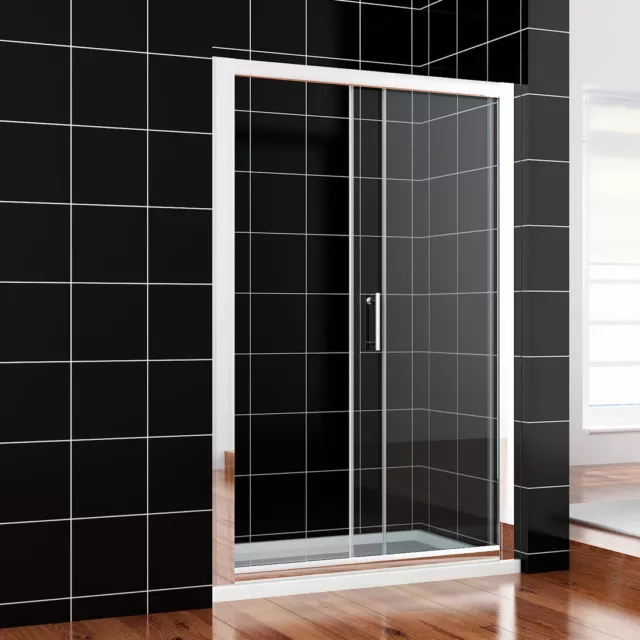 Adjustable Shower Screen Sliding Door Wall to Wall Shower Enclosure 1100-1700mm