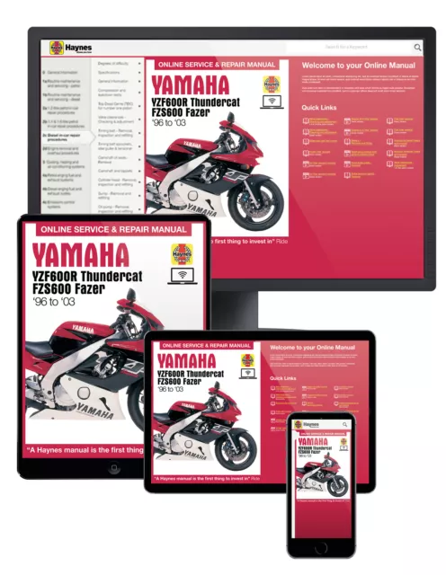 Yamaha YZF600R Thundercat & FZS600 Fazer (96 - 03) Haynes Online Manual
