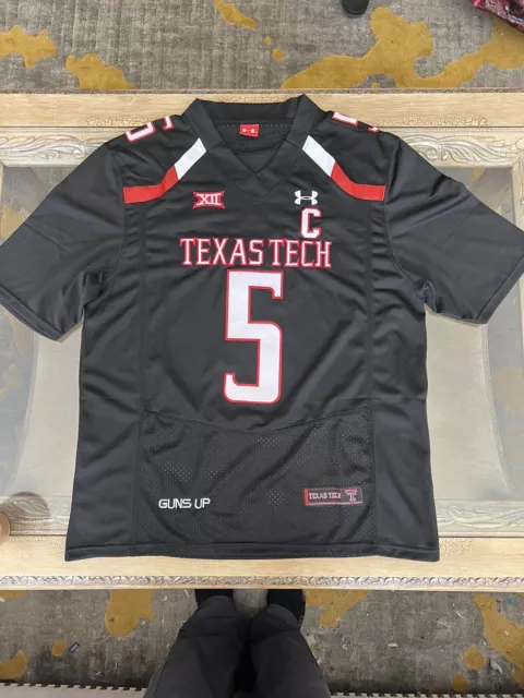 Patrick Mahomes Jersey NEW Mens Large Black Red Texas Tech Red Raiders Chiefs