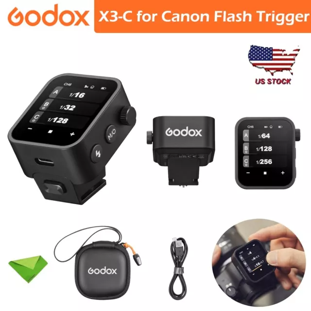 US Godox X3 TTL HSS Touch Screen Trigger Transmitter for Canon Cameras