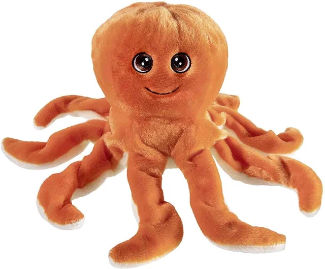 Heunec 260474 - Bottle 2 Buddy Oktopus orange, Stofftier, Plüschtier, 30 cm