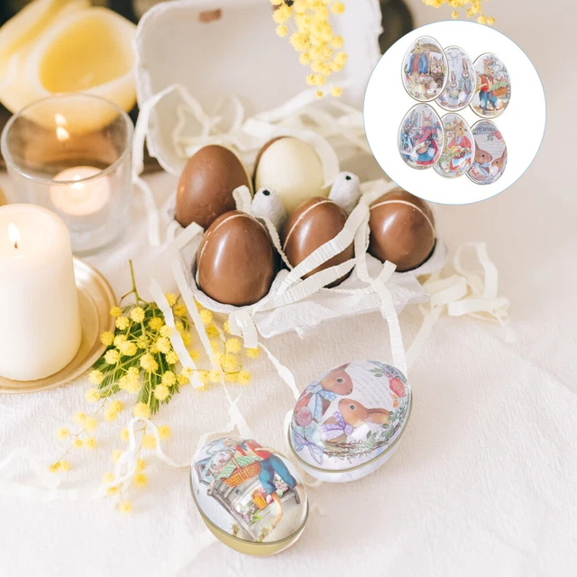 6pcs Pâques de Pâques décoratives Boîtes en filet