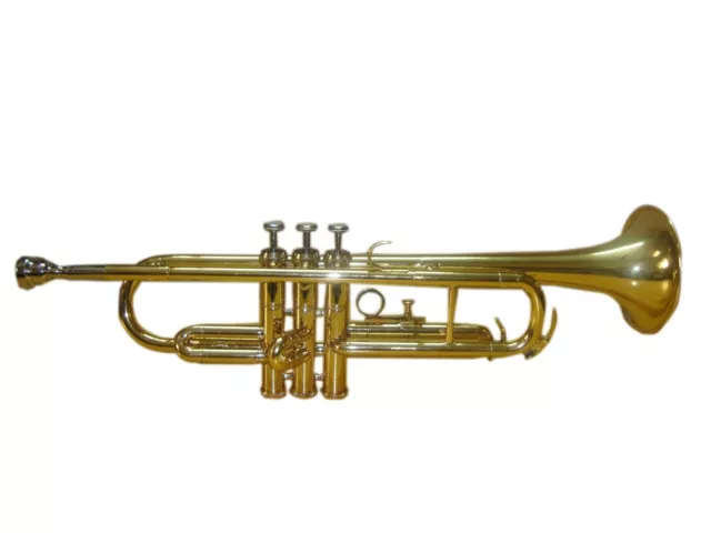 Trumpet Concert Band School New GOLDEN FINISH Bb Flat Trumpet Black Friday sale 2