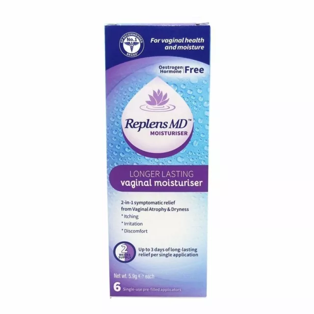 Replens MD Vaginal Moisturiser - 6 single Use Applicator pack