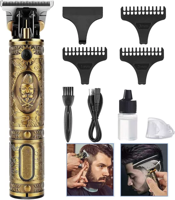 Tondeuse Cheuveux Barbe Homme Kit Rasoir Rasage Précision Coupe Rechargeable USB