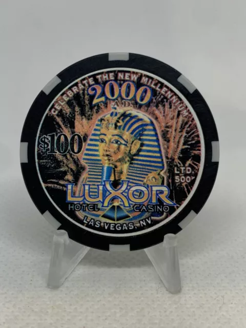 Luxor - $100 Casino Chip - *Celebrate New Millennium* - *Ltd. 500* - Las Vegas