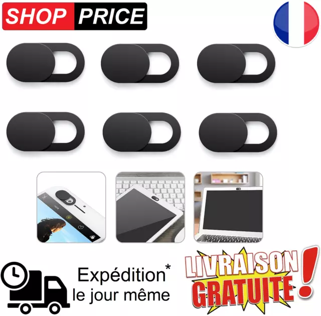 LOT 6 Cache webcam caméra protection anti espion smartphone ordinateur portable