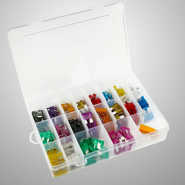 220 Pcs 0. Kit De Fusibles En Verre 5a- 20a Fusibles Automobiles Tube De Verre