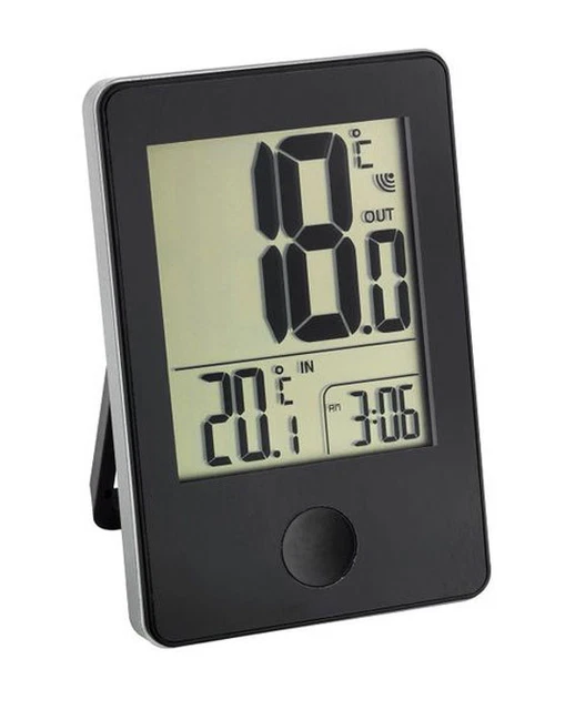 Termometro Igrometro Elettronico Wireless Per Interni Ed Esterni Schermo Touch Rotondo Con Display Lcd Tester Stazione Meteorologica 3305f Nero 87063346